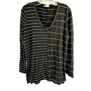 26 Women’s Loft outlet lounge grey striped shirt size small